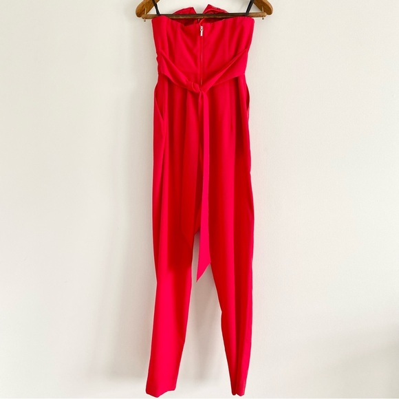 Bebe Red Sweetheart Strapless Jumpsuit NWT - Picture 7 of 10